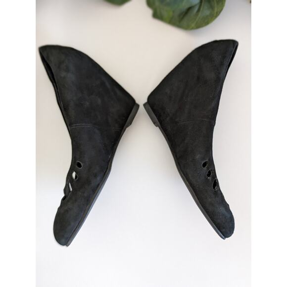 Jeffrey Campbell Wedges Heels Ann Arbor Suede Cut Out Boho Quirky Boho Size 6.5 - Picture 9 of 13